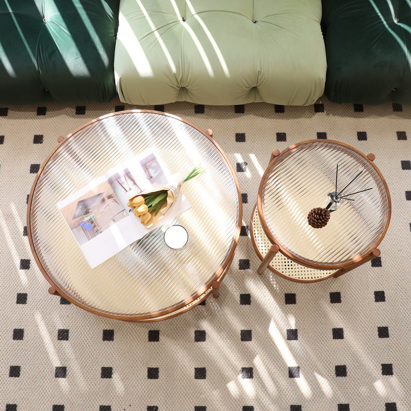 Modern Farmhouse Living Room Coffee Table Set Stylish and Elegant Nesting Round Wooden Table Side End table set for Living Room Bedroom1pc End Table