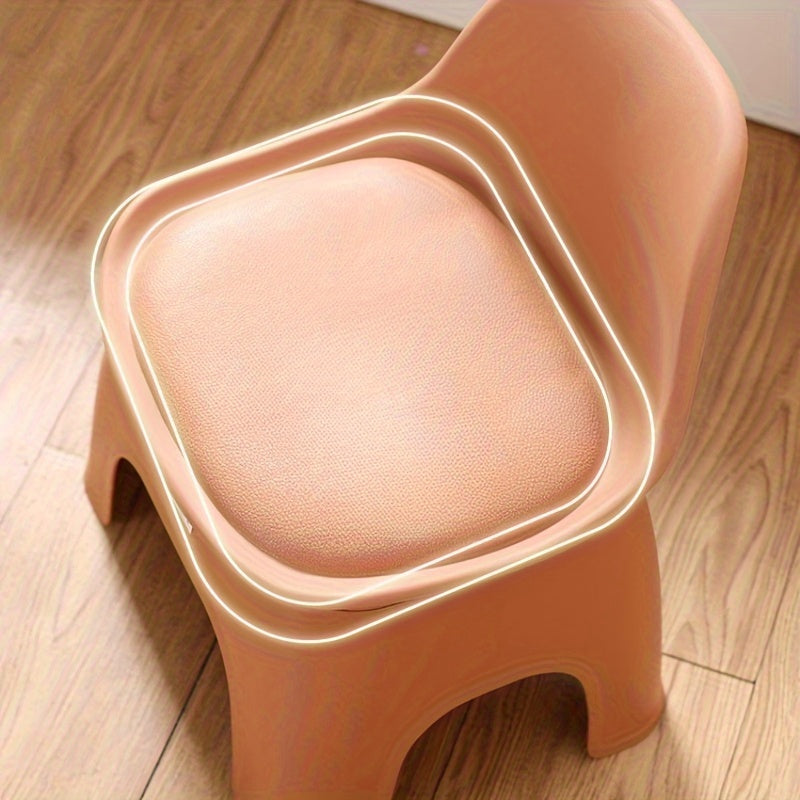 Portable Stool Modern, Portable, Compact, Durable Plastic Circular Stool, Household Chair, Small Stool, Backrest Chair, Sofa, Coffee Table, Low Stool, No Power Supply, No Wood, with Backrest, Suitable for Living Room, Indoor