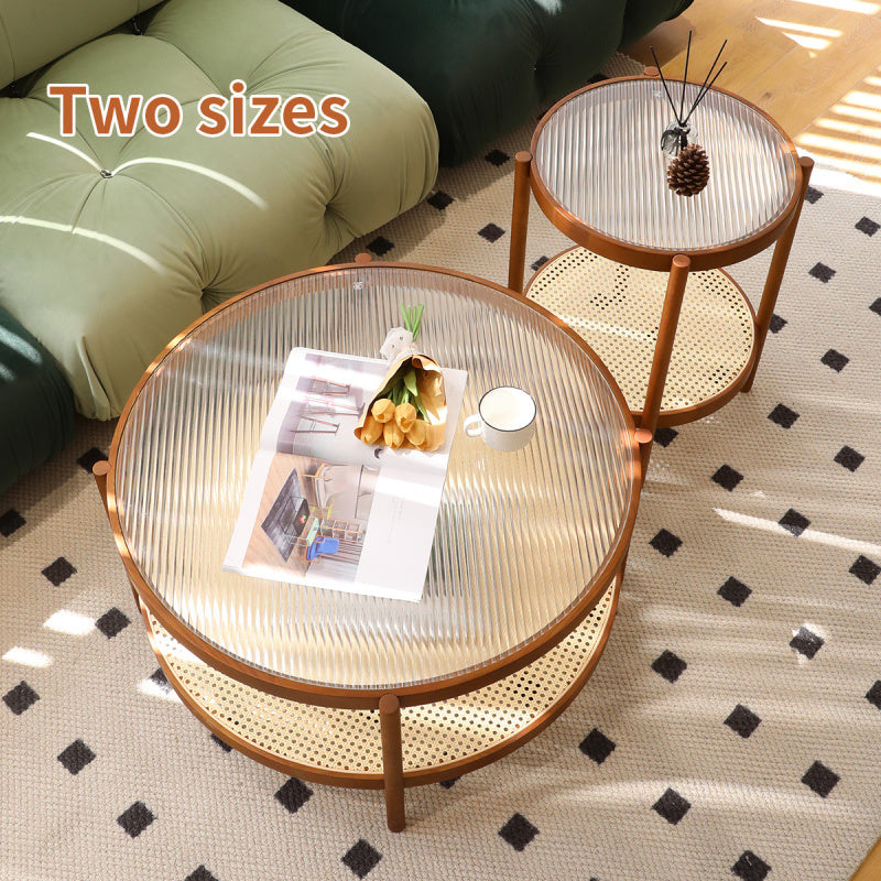 Modern Farmhouse Living Room Coffee Table Set Stylish and Elegant Nesting Round Wooden Table Side End table set for Living Room Bedroom1pc End Table