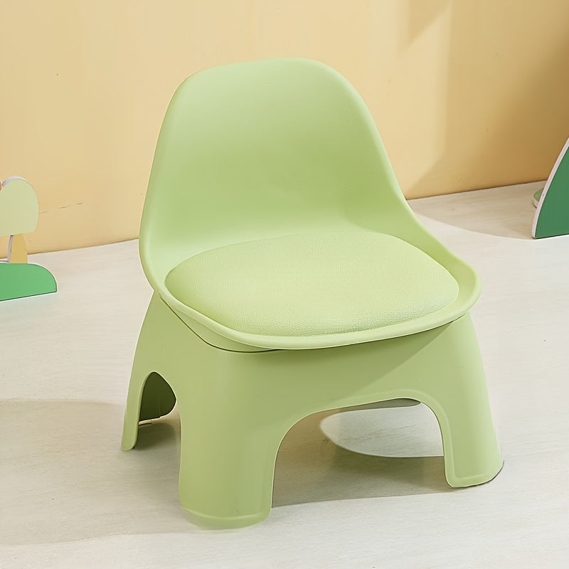 Portable Stool Modern, Portable, Compact, Durable Plastic Circular Stool, Household Chair, Small Stool, Backrest Chair, Sofa, Coffee Table, Low Stool, No Power Supply, No Wood, with Backrest, Suitable for Living Room, Indoor