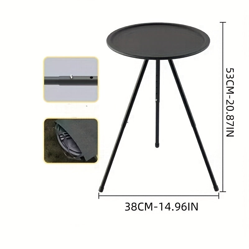 Lightweight Portable PVC Round Table | Compact Foldable Design, Suitable for Camping, RVs, Outdoor Picnics, and Motorhomes, Durable Space-Saving Folding Coffee Table, Fits 24 Hours Use, Perfect Gift for 15 Festivals