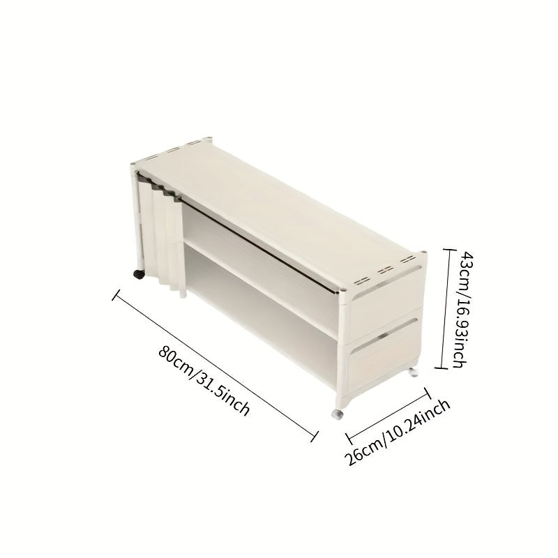 Space-Saving Storage Multi-Functional Under-Bed Storage Shelf | Space-Saving Cube Organizer, Plastic, Suitable for Dormitory and College Use