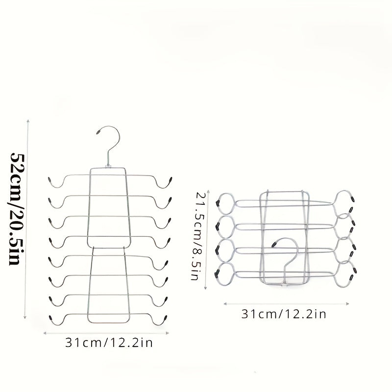 8-layer underwear vest multi-layer hanging rack! Foldable clothes rack for home hanging wardrobe, vest and tie rack, folding multi-layer storage rack, multiple quantity combination set