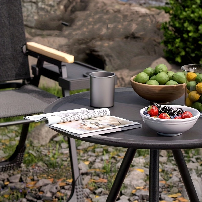 Lightweight Portable PVC Round Table | Compact Foldable Design, Suitable for Camping, RVs, Outdoor Picnics, and Motorhomes, Durable Space-Saving Folding Coffee Table, Fits 24 Hours Use, Perfect Gift for 15 Festivals