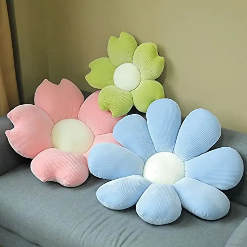 1pc Sizikato Extra Wide 16-Inch Plush Cushion - Super Soft Backrest Pillow with Sunflower Design, Non-Slip Base for Bed, Sofa, Office, Car - Ideal Gift for Home Decor, Reading, Gaming, Floral Decor - Hand Wash Only