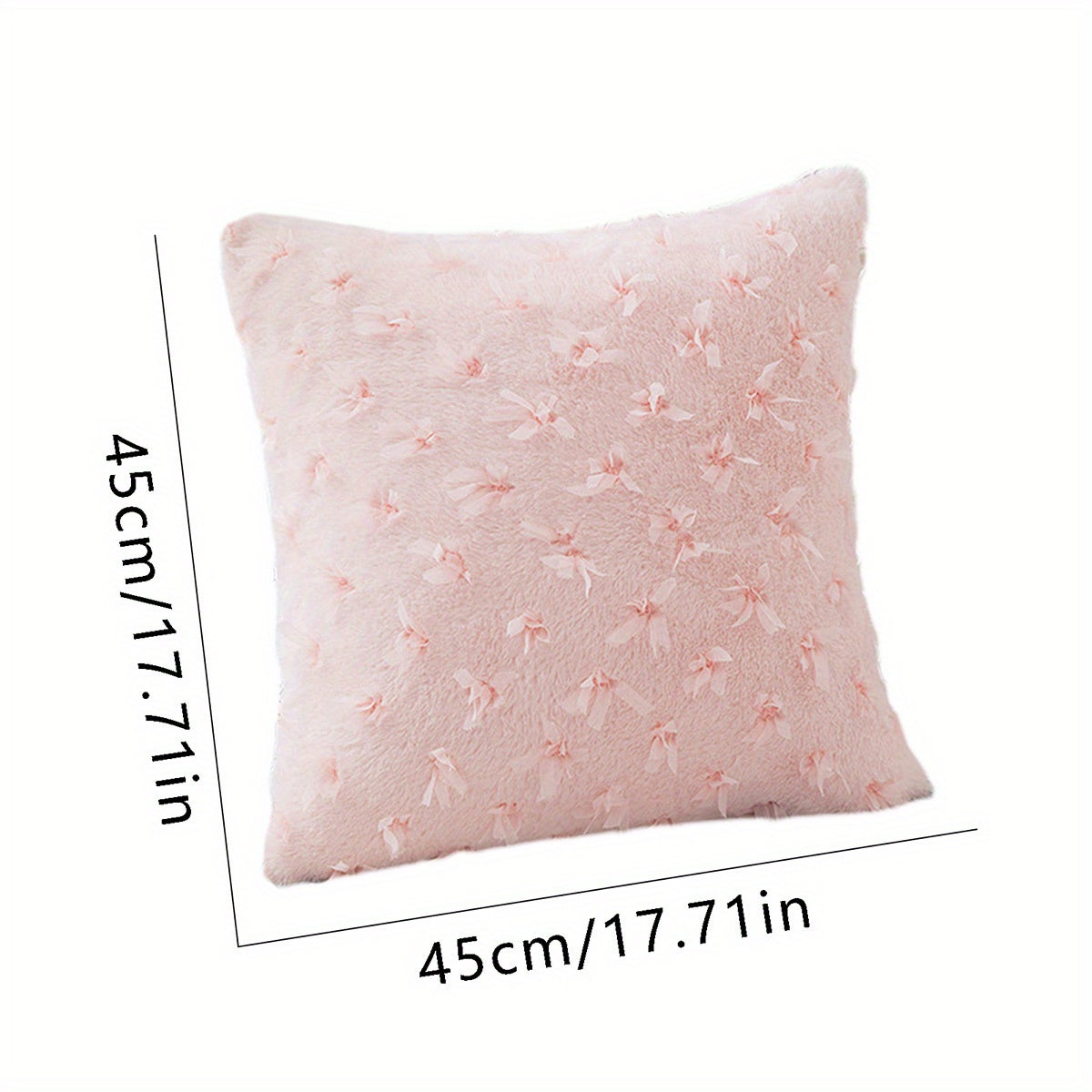 Rabbit Down Embroidered Pillow, Imitation Rabbit Fur, Soft Ins, Bay Window Cushion, Sofa, Plush Pillowcase