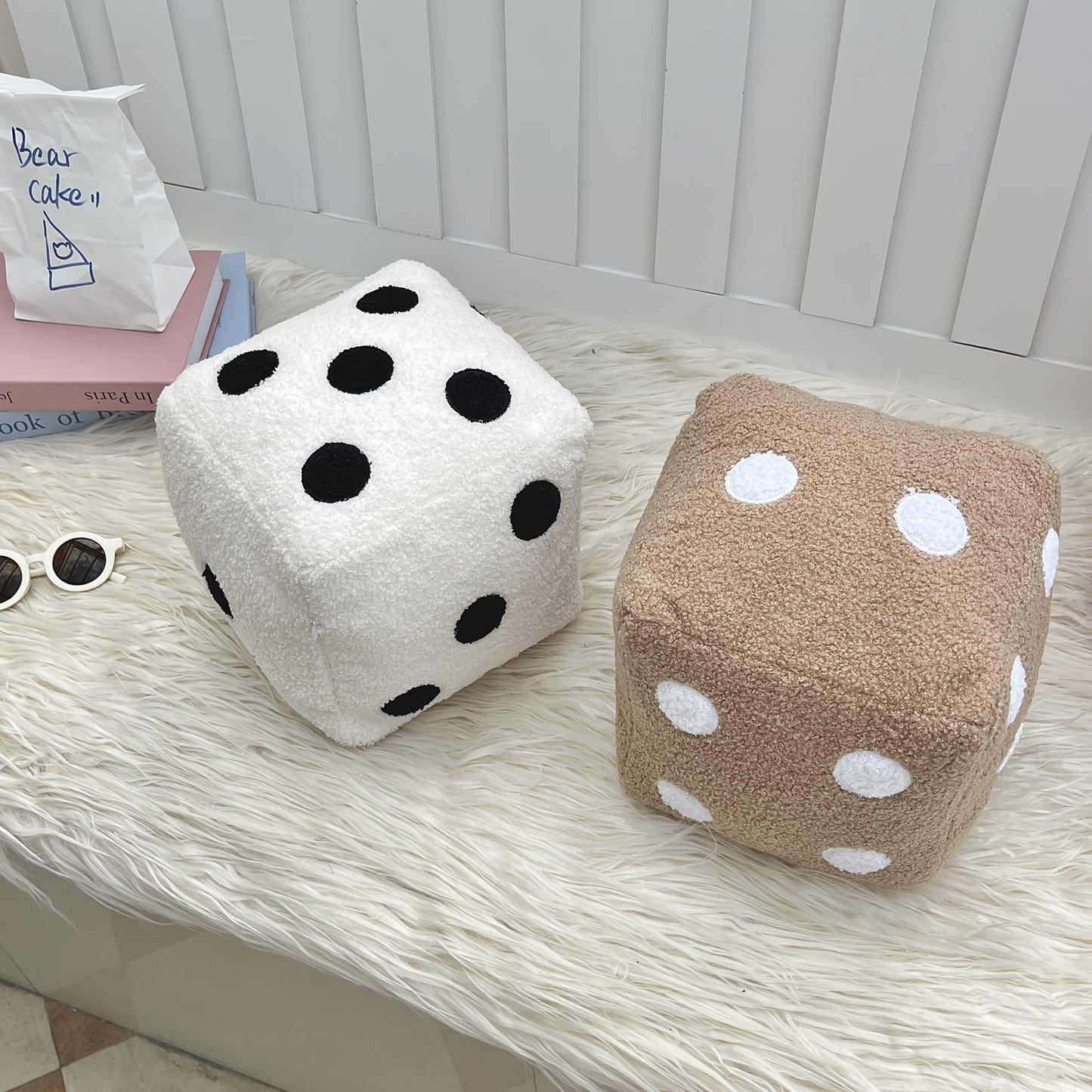 1pc, Soft Sofa Decorative Dice Throw Pillow, 7.87*7.87 Inches, Suitable for Living Room and Bedroom Couch, Home Decor Room Decoration, Removable