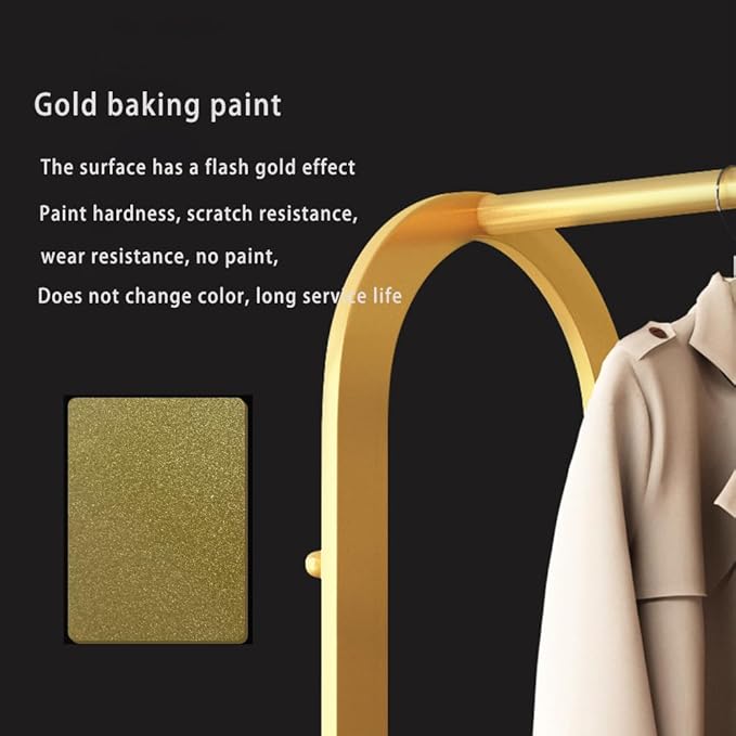 Gold Hanger, Heavy Duty Hanger with Base, Hanger for Hanging Clothes, Wardrobe Rack, Clothes Hanger, Coat, Shirt