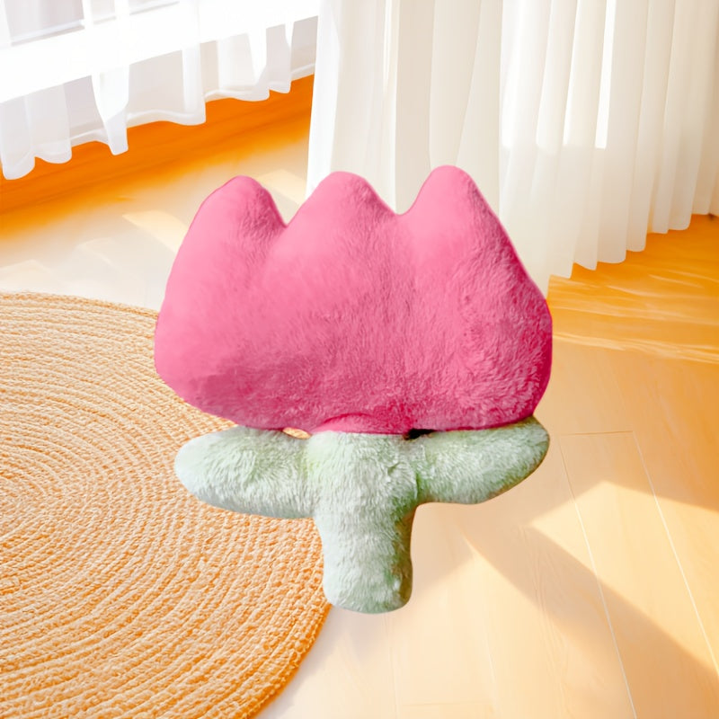 Flower Pillow - Soft Light Beige-Friendly Cloud-Like Touch, Contemporary Geometric Fantasy Design, 100% Acrylic Cover & Polyester Fill, Hand Wash Only, Multi-Use Home Decor & Gift for Teens & Adults (14+)