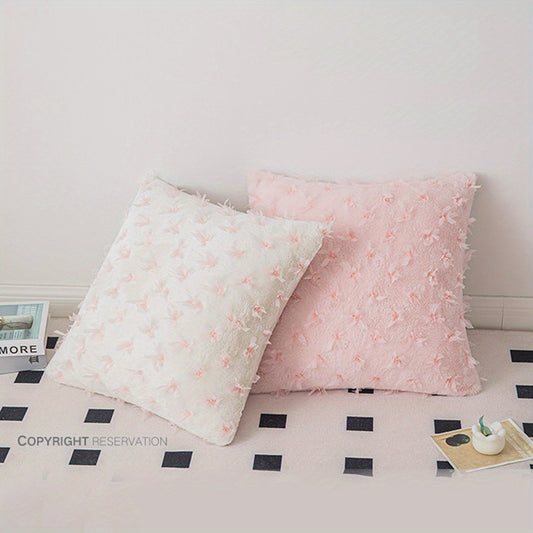 Rabbit Down Embroidered Pillow, Imitation Rabbit Fur, Soft Ins, Bay Window Cushion, Sofa, Plush Pillowcase