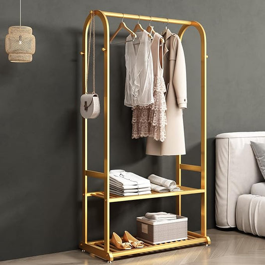 Gold Hanger, Heavy Duty Hanger with Base, Hanger for Hanging Clothes, Wardrobe Rack, Clothes Hanger, Coat, Shirt