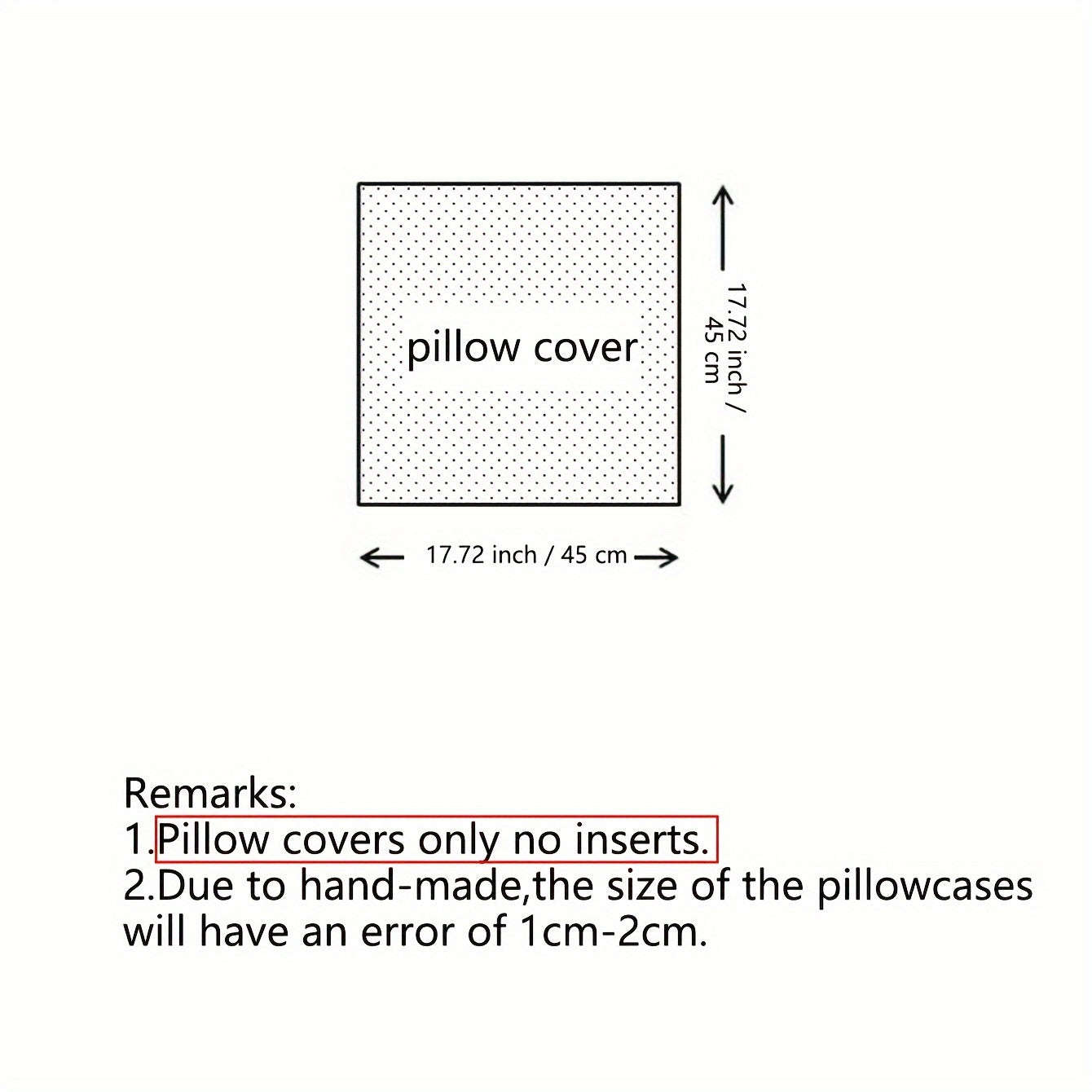 Contemporary Embroidered Throw Pillow Covers 17.7" x 17.7" - Floral Pattern, Zippered Cushion Cases, Machine Washable, Polyester, for Couch, Sofa, and Home Décor - 1 Piece