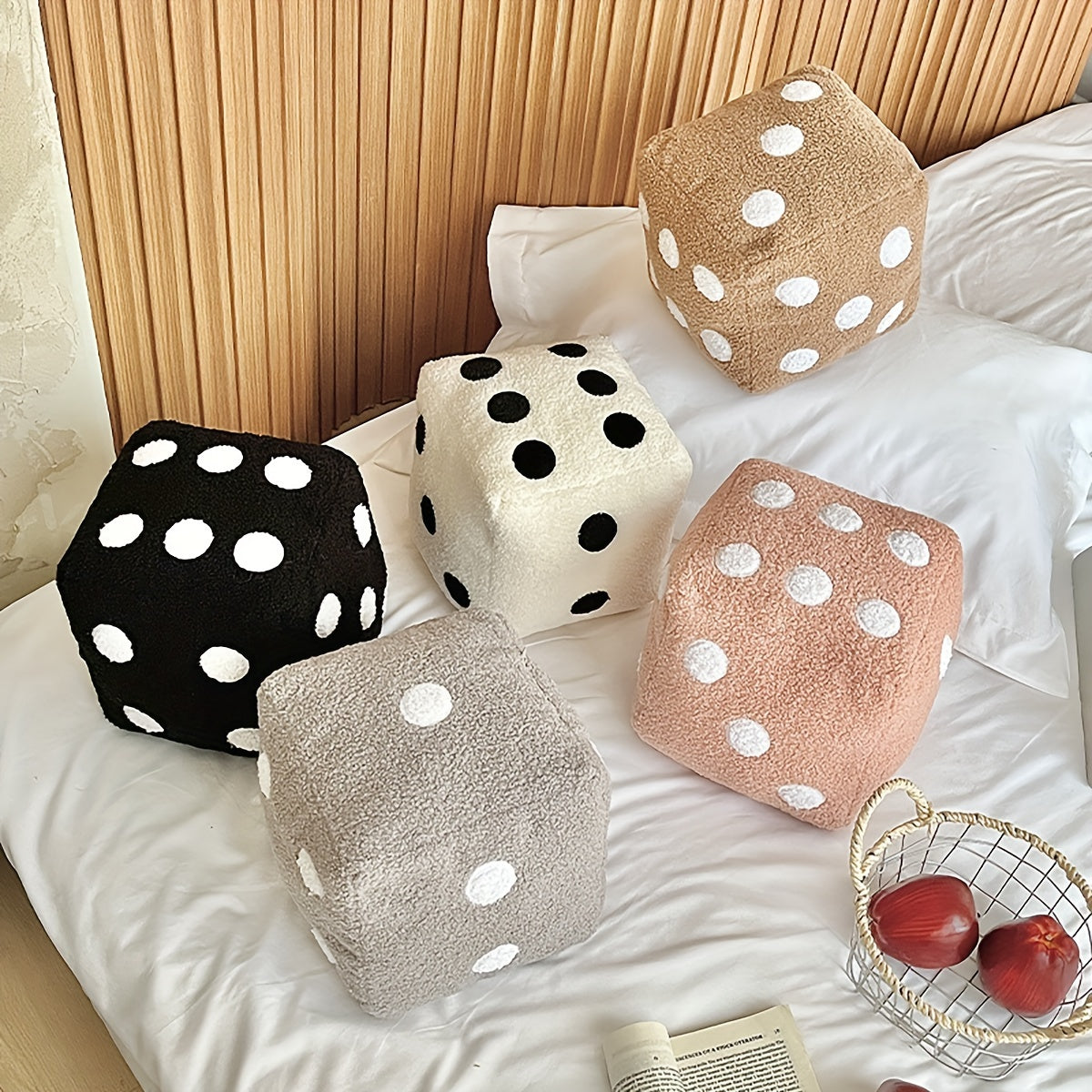 1pc, Soft Sofa Decorative Dice Throw Pillow, 7.87*7.87 Inches, Suitable for Living Room and Bedroom Couch, Home Decor Room Decoration, Removable
