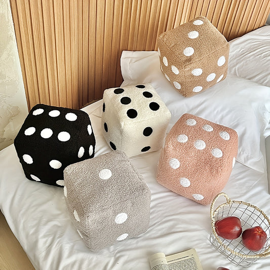 1pc, Soft Sofa Decorative Dice Throw Pillow, 7.87*7.87 Inches, Suitable for Living Room and Bedroom Couch, Home Decor Room Decoration, Removable