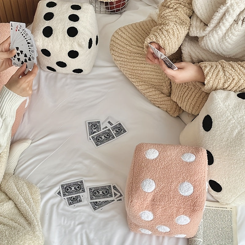 1pc, Soft Sofa Decorative Dice Throw Pillow, 7.87*7.87 Inches, Suitable for Living Room and Bedroom Couch, Home Decor Room Decoration, Removable