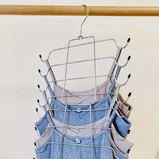 8-layer underwear vest multi-layer hanging rack! Foldable clothes rack for home hanging wardrobe, vest and tie rack, folding multi-layer storage rack, multiple quantity combination set