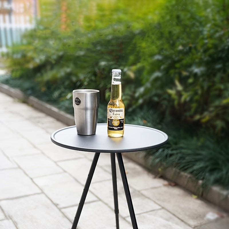 Lightweight Portable PVC Round Table | Compact Foldable Design, Suitable for Camping, RVs, Outdoor Picnics, and Motorhomes, Durable Space-Saving Folding Coffee Table, Fits 24 Hours Use, Perfect Gift for 15 Festivals