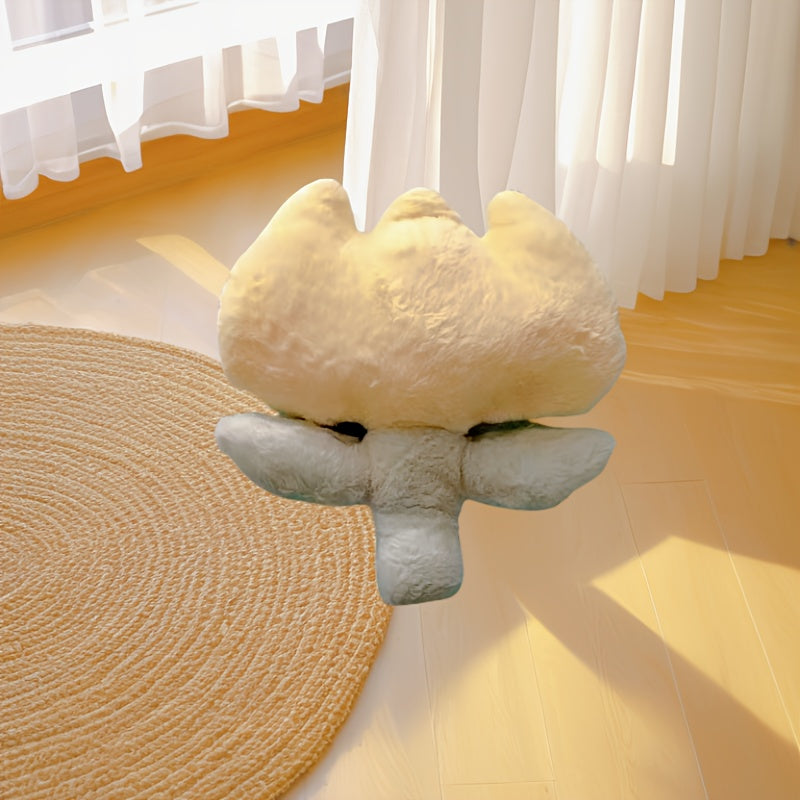 Flower Pillow - Soft Light Beige-Friendly Cloud-Like Touch, Contemporary Geometric Fantasy Design, 100% Acrylic Cover & Polyester Fill, Hand Wash Only, Multi-Use Home Decor & Gift for Teens & Adults (14+)