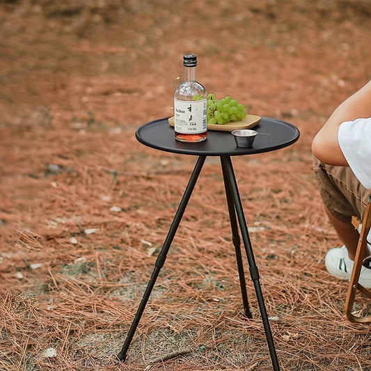 Lightweight Portable PVC Round Table | Compact Foldable Design, Suitable for Camping, RVs, Outdoor Picnics, and Motorhomes, Durable Space-Saving Folding Coffee Table, Fits 24 Hours Use, Perfect Gift for 15 Festivals