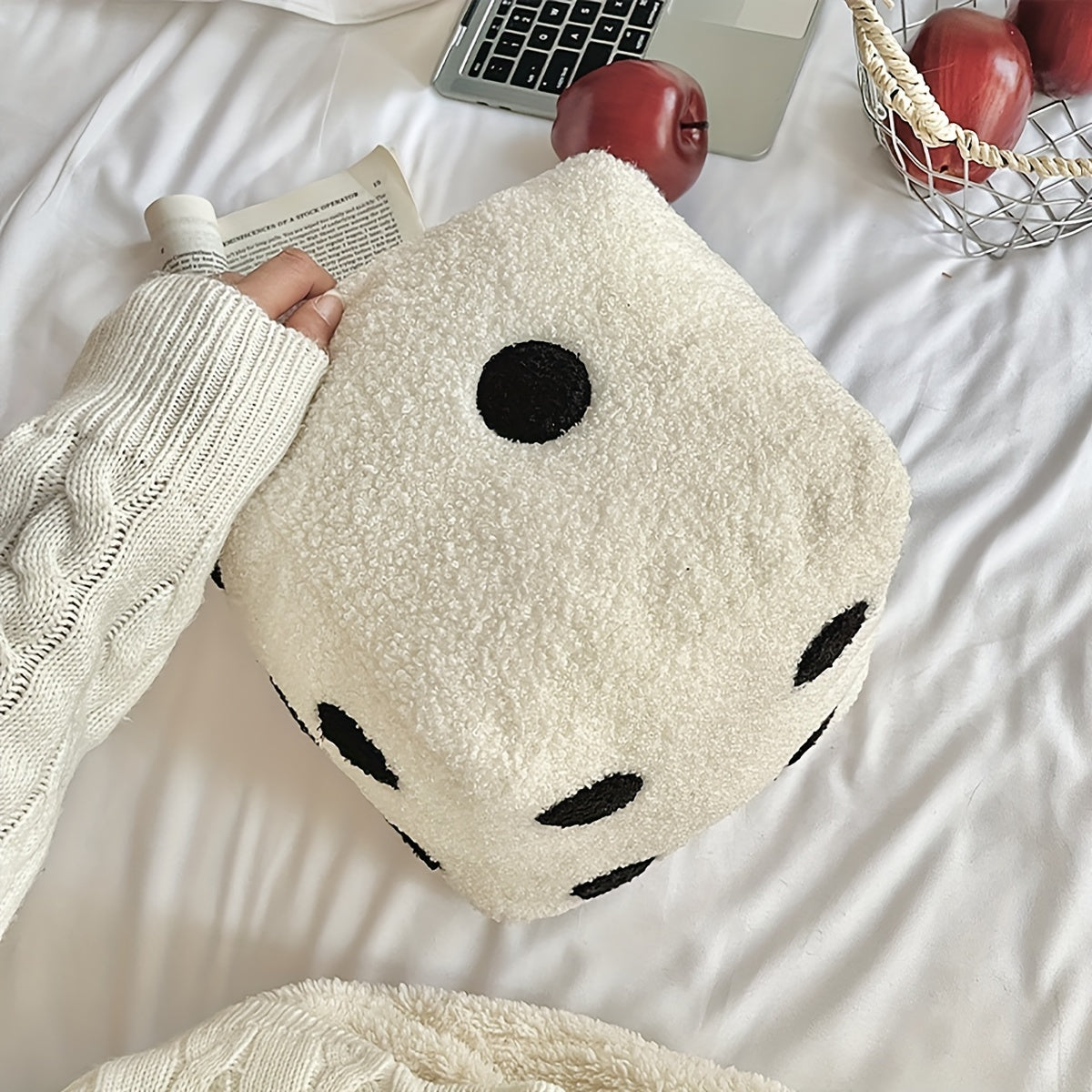 1pc, Soft Sofa Decorative Dice Throw Pillow, 7.87*7.87 Inches, Suitable for Living Room and Bedroom Couch, Home Decor Room Decoration, Removable