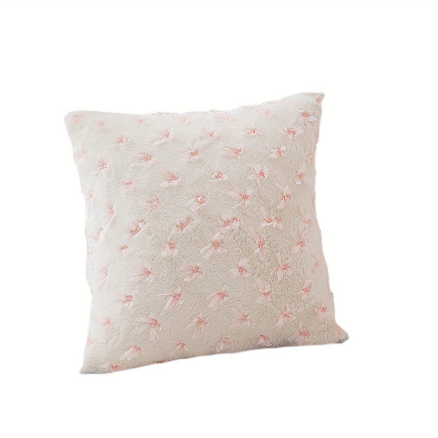 Rabbit Down Embroidered Pillow, Imitation Rabbit Fur, Soft Ins, Bay Window Cushion, Sofa, Plush Pillowcase